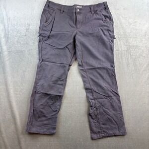 Carhartt 102802 Gray Cargo Work Pants Loose Fit Size L (18 Short)